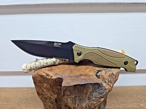 Smith & Wesson Thin Fixed Blade Knife 4.125" Black Combo Blade W. Sheath 1085882 - Picture 1 of 13