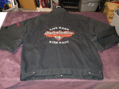 Harley Davidson Hard Rock Café Custom Denim Jacket Men's XL  - Image 1 of 4