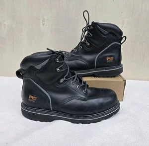 Timberland PRO Mens 6" Pit Boss Steel Toe Black Work Boots 33032 Black Sz 11.5 M - Picture 1 of 11