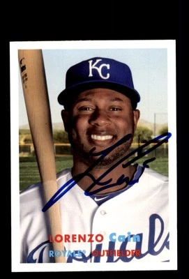 Signed Baseball Card Auto 2015 Topps Archives #27 Lorenzo Cain Royals - Image 1 of 2