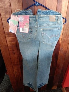 Mudd Jeans Girls 10 Re 26x26.5 LightWash Bootcut Stretch Distressed - Picture 1 of 6