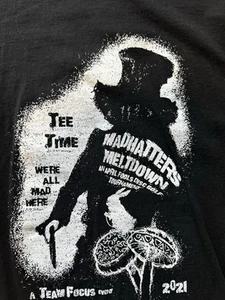 Mad Hatters Meltdown Disc Golf Black T Shirt Large - Picture 1 of 6