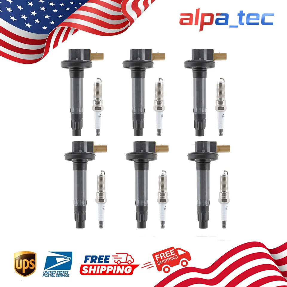 6X OEM Ignition Coil & 6X Iridium Spark Plugs For Ford F-150 Transit 3.5L UF646 - Image 1 of 4