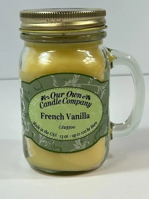 Vainilla francesa 13 oz. Vela Mason Jar de Our Own Candle Company Foto 1 de 4