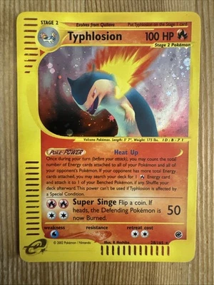 Typhlosion - 28/165 - Holo Rare Expedition Base Set - Pokemon Card - DMG - Image 1 of 3