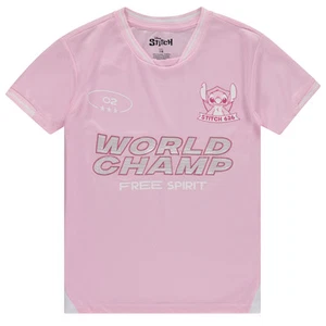 Disney Girls Lilo & Stitch Soccer Jersey T-Shirt - Girls Sizes 4-16 - Picture 1 of 25