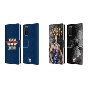 OFFICIAL WWE KURT ANGLE LEATHER BOOK WALLET CASE COVER FOR SAMSUNG PHONES 1 - Picture 1 of 8