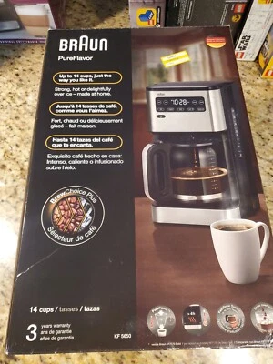 Braun Pure Flavor 14 cup Coffee Maker Brew Choice Plus Fast Brew New FREE SHIP! - Image 1 of 4