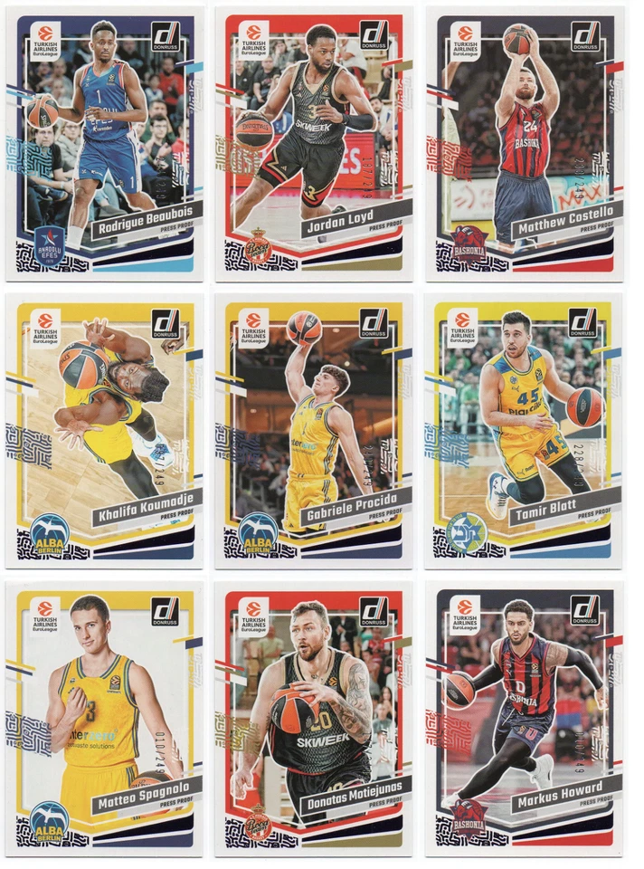 2023-24 Donruss Turkish Airlines EuroLeague Press Proof Purple /249 - Pick Any - Image 1 of 1