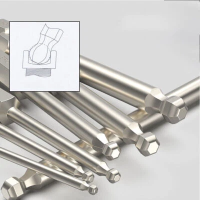 Screwdriver Drill Bit ToolM2 2.5 3 4 5 6 8 Metric Ball Head Tip Hex 1/4"Shank - Image 1 of 4