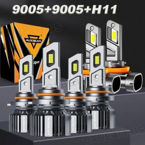AUXBEAM 6500K CANbus LED Headlight Fog Bulb Combo for Toyota RAV4 2013 2014 2015 - Picture 1 of 12