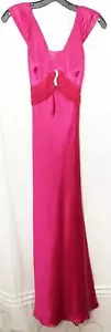 Dave & Johnny New Womens Dress Size 11/12 Burgundy Silk Evening Party Fitted - Picture 1 of 14