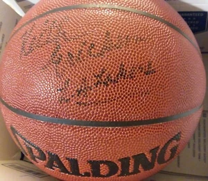 Keith Erickson Lakers Signed Spalding Basketball '72 NBA, '64-65 NCAA Champs NEW - Picture 1 of 8