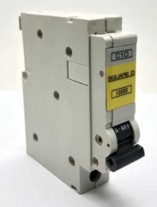 Interruptor circuito cuadrado D QOE 10 amperios polo único C10 MCB 10 kA QO110EC10 tipo C - Imagen 1 de 5