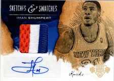 2013-14 Court Kings Sketches and Swatches #17 Iman Shumpert Auto Jersey /25