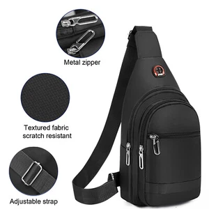 Waterproof Sling Bag – Crossbody Chest Pack for Men/Women, Travel & Sports USA - Picture 1 of 35