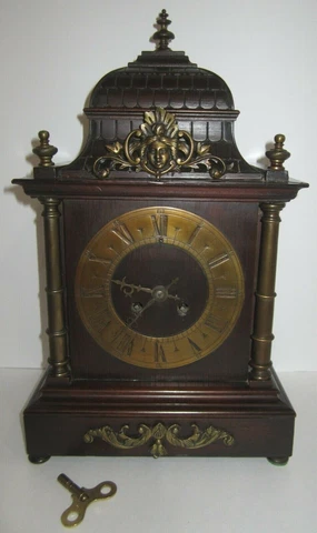 Antique French Ornate Bracket Clock 8-Day, Time/Strike, Key-wind Cover