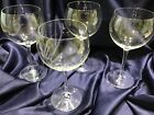 large BALLOON WINE GLASSES set of 4 crystal clear BEAUTIFUL!!