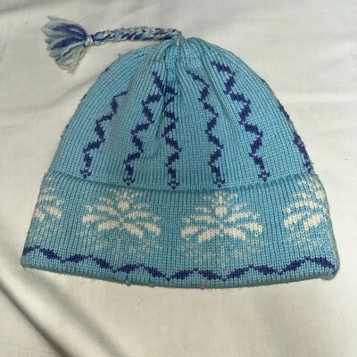 复古 山地女士和 EWE 手工制作 佛蒙特州 美国羊毛 冬季帽子 豆豆帽 成人 — 第 1/4 张图片