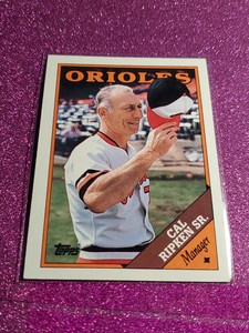 Cal Ripken Sr. 1988 Topps #444 Manager Baltimore Orioles Team Checklist