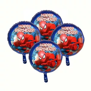 4x MARVEL SPIDERMAN 18" Foil Balloons Kids Boys HAPPY BIRTHDAY Party Decoration - Picture 1 of 2