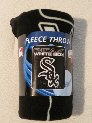 MLB Baseball Chicago White Sox Team Fleece Throw Blanket 50" X 60" Cover
