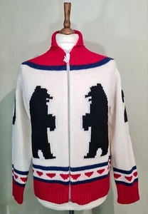 Dsquared2 Polar Bear Knitted Cardigan Multicoloured Size 14 Years  - Picture 1 of 8