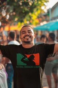 National Borracho  League Graphic Tee Mexican Hispanic, Gift, T-Shirt - Picture 1 of 4