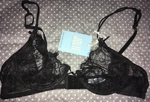 Jolie Intimates Underwire Lace Bra Black/Pink/White - Picture 1 of 13