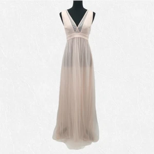 BCBGeneration Kleid Damen 2 rosa V-Ausschnitt ärmellos gekreuzter Rücken Tüllkleid Abschlussball - Bild 1 von 12
