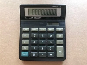 calculator calculatrice CITIZEN SDC8001 ancienne SOLAIRE RARE vintage collection - Photo 1/3