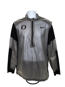 Oregon Ducks CAR PROGRAM Lightweight NIKE Golf 1/4 Zip JACKET Men's L - Picture 1 of 3