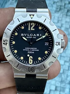 Increíble BVLGARI Diagono Scuba SD38S Hombres Automático Con Papeles ¡Mira! - Imagen 1 de 8