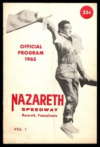 1965 Nazareth Speedway Program Rags Carter Will Cagle Frankie Schneider - Picture 1 of 4