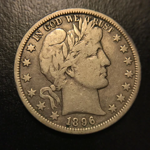 1896 O Barber Liberty Half Dollar VF Very Fine New Orleans Key Date 50c Cover