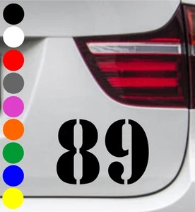 WD Autoaufkleber STARTNUMMER STENCIL Motorrad Tuning Sticker Decal - jede Größe - Picture 1 of 1