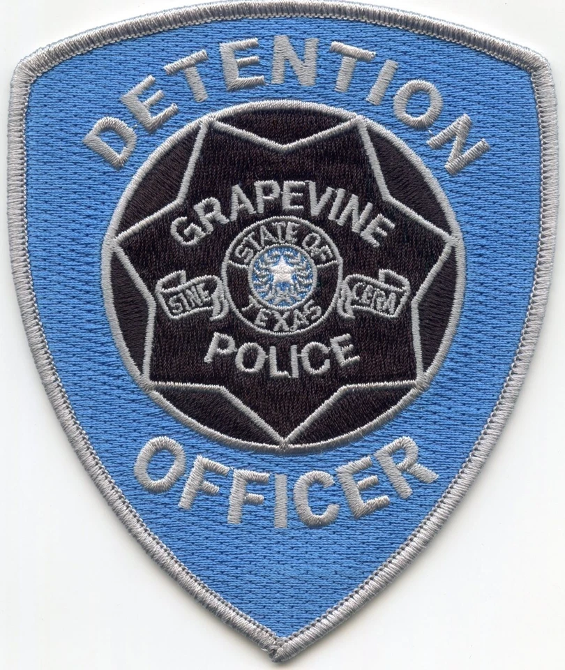 PARCHE DE POLICÍA DE DETENCIÓN DE DOCUMENTOS CORRECCIONES POLICIALES DE TEXAS GRAPEVINE Foto 1 de 1