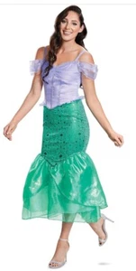 Disney Kleine Meerjungfrau Halloween Deluxe Kostüm Erwachsene 18-20 XL Prinzessin Kleid - Bild 1 von 15