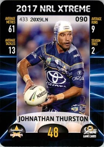 2017 NORTH QUEENSLAND COWBOYS NRL Card JOHNATHAN THURSTON - Picture 1 of 3