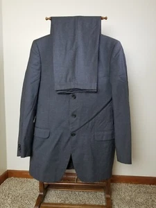 FENDI MEN'S SIZE 40L GRAY STRIPES SUIT PANTS W36X30 MADE IN ITALY - Picture 1 of 12