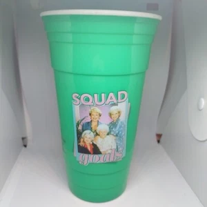 Bicchiere da viaggio Golden Girls squadra obiettivi tazza plastica 32 once festa teal riutilizzabile - Foto 1 di 9