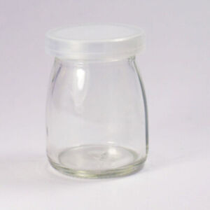 4 Stck. Kleine Glasgläser Geleegläser Glas Joghurtgläser Klarglasbehälter Deckel