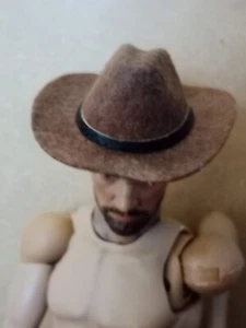 1/6 CUSTOM WESTERN FAR WEST BROWN FAR WEST COWBOYDENIM FELT HAT - Imagen 1 de 6