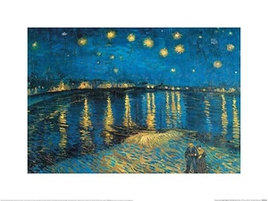Vincent van Gogh - Noche en el Ródano - 30 x 40 cm Estampado de Bellas Artes - Imagen 1 de 1
