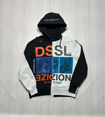 Sudadera con Capucha Parche Logo Grande Diesel Brave Division Talla S Rara Foto 1 de 4