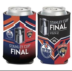 EDMONTON OILERS FLORIDA PANTHERS 2024 DUELING CAN COOLER COOZIE KOOZIE NHL - Picture 1 of 1