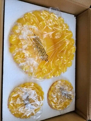 *New* HomeWorx By Harry Slatkin Farmstand Citronella 3 Piece Candle Set* YELLOW* - Image 1 of 2