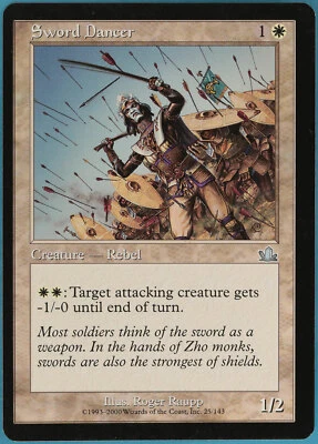 Sword Dancer Prophecy NM Uncommon Misprint Miscut CARD (ID# m17550) ABUGames - Image 1 of 2