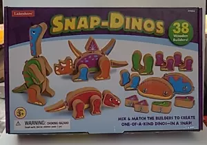 Lakeshore Learning Snap Dinos Holz Gebäude Spielzeug komplett prähistorische Baumeister - Bild 1 von 20