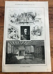 1884 original print - the corneille bi centenary ( sporting & dramatic news ) - Picture 1 of 4